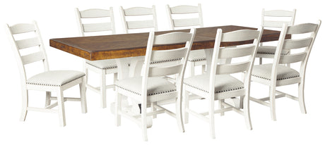 Furniture City Houma - Ashley Furniture - Valebeck Dining Table and 8 Chairs - Dining Table and 8 Chairs - D546D7