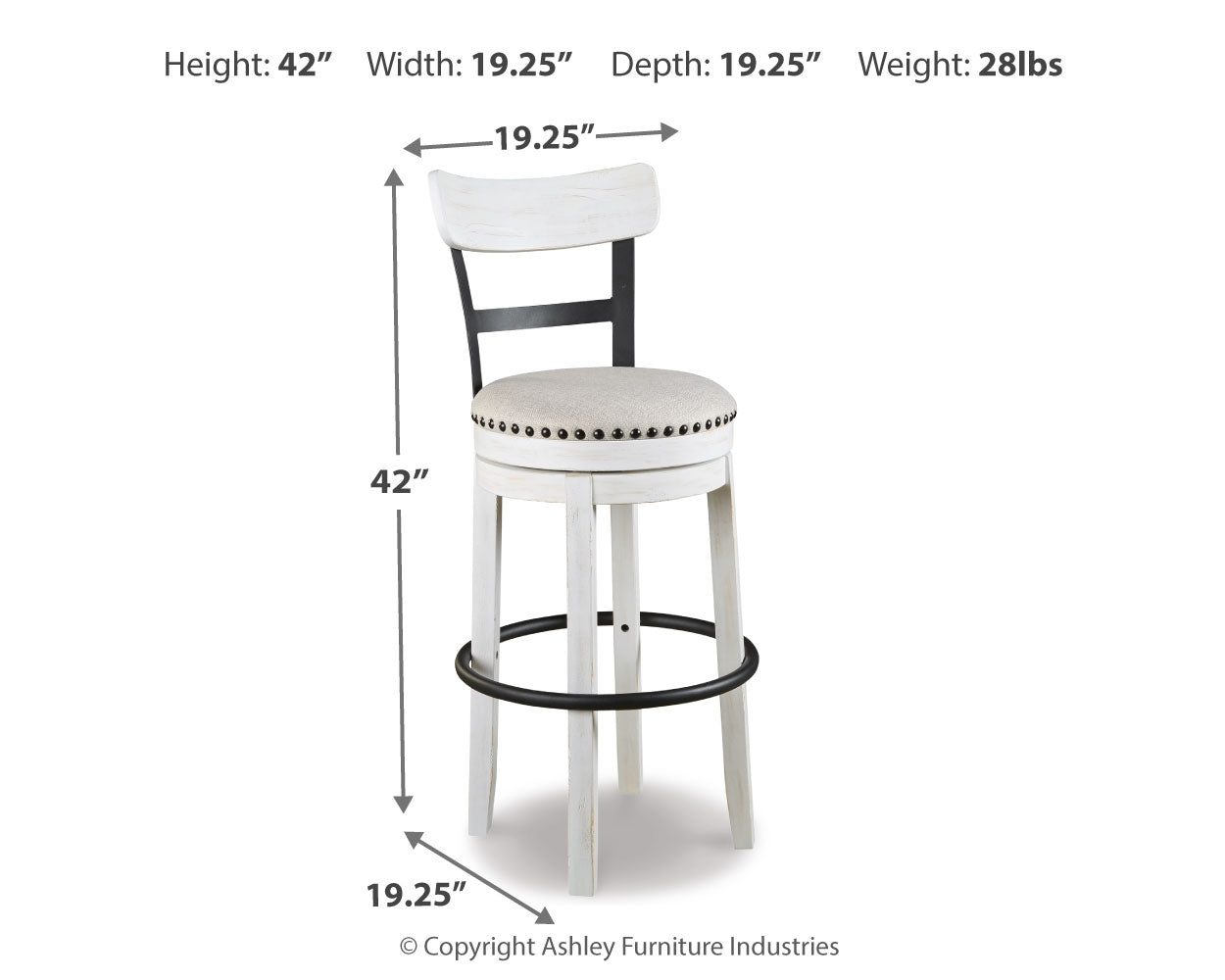 Valebeck Bar Height Bar Stool