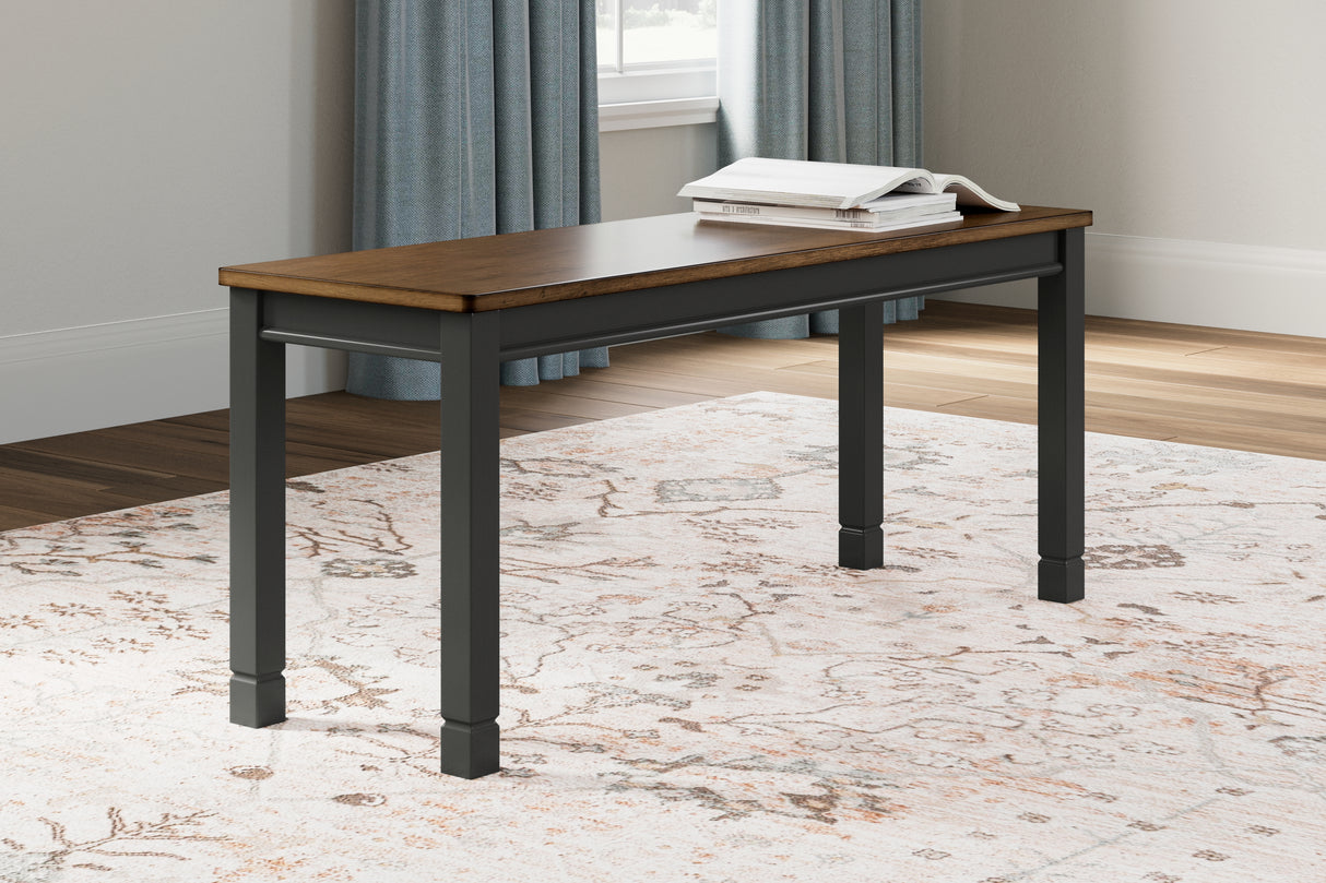 Furniture City Houma - Ashley Furniture - Owingsville Dining Bench - Large Dining Room Bench - D580-00