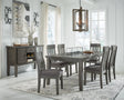 Furniture City Houma - Ashley Furniture - Hallanden Dining Table, 6 Chairs and Server - Dining Table, 6 Chairs and Server - D589D5