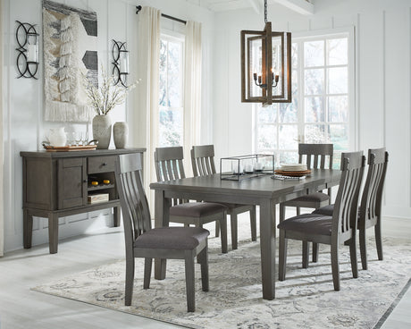 Furniture City Houma - Ashley Furniture - Hallanden Dining Table, 6 Chairs and Server - Dining Table, 6 Chairs and Server - D589D5