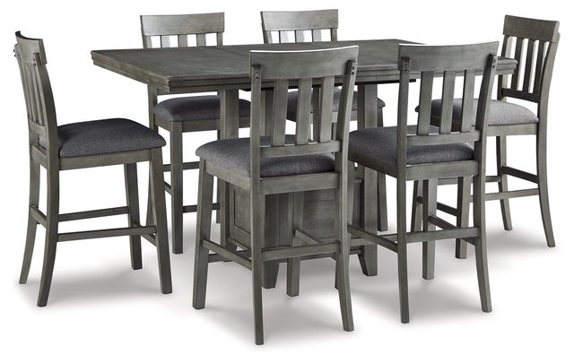 Furniture City Houma - Ashley Furniture - Hallanden Counter Height Dining Table and 6 Barstools - Counter Height Dining Table and 6 Barstools - D589D4