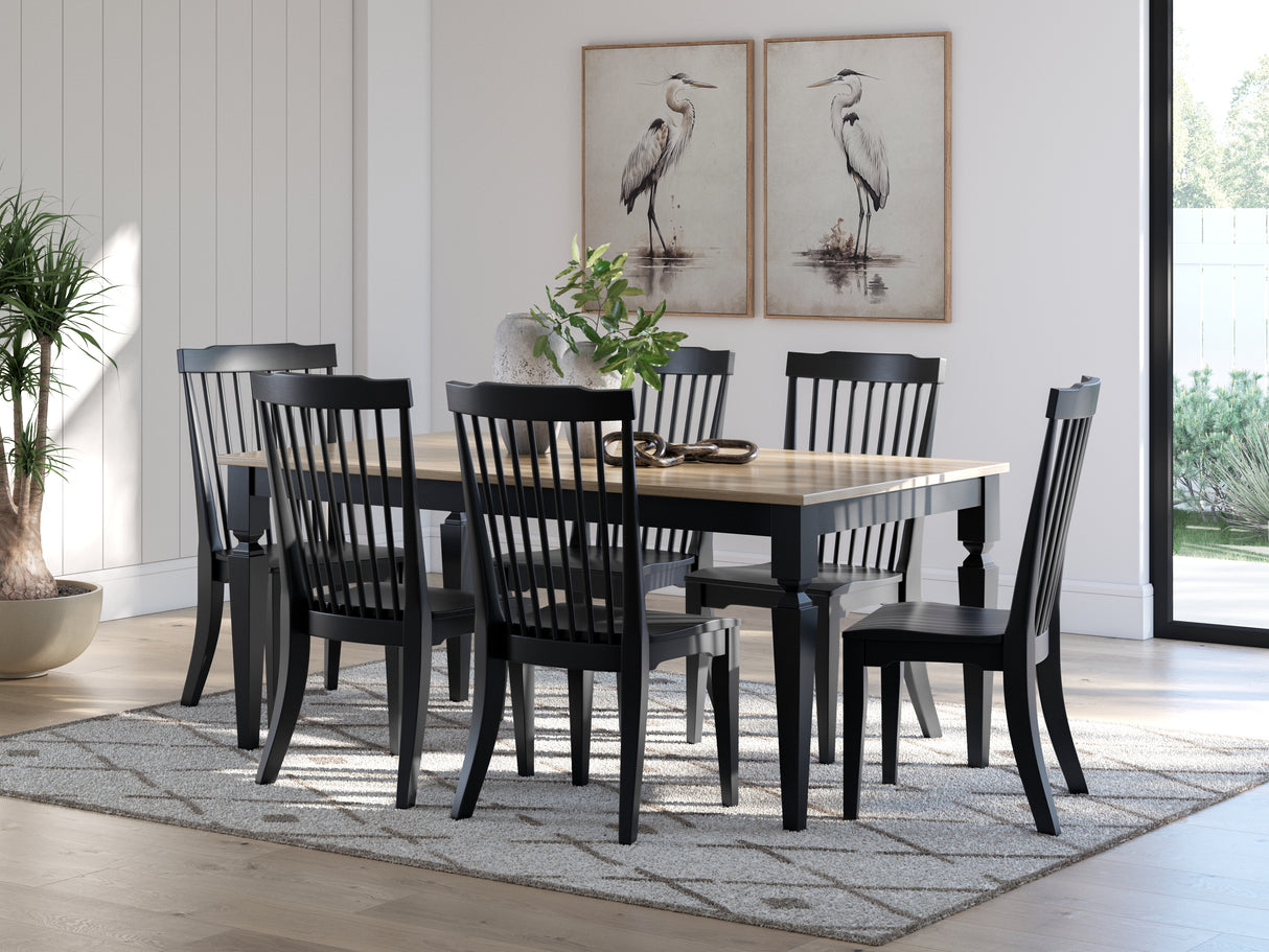 Furniture City Houma - Ashley Furniture - Brenkerton Dining Table and 6 Chairs - Dining Table and 6 Chairs - PCD591D2