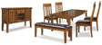 Furniture City Houma - Ashley Furniture - Ralene Dining Table with 4 Chairs, Bench and Server - Dining Table with 4 Chairs, Bench and Server - D594D9