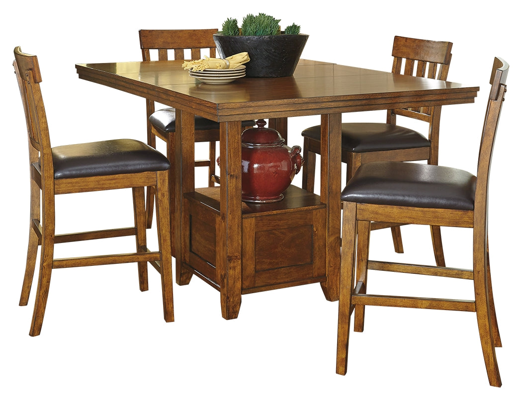 Furniture City Houma - Ashley Furniture - Ralene Counter Height Dining Table and 4 Barstools - Counter Height Dining Table and 4 Barstools - D594D1