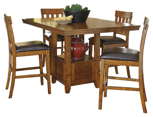 Furniture City Houma - Ashley Furniture - Ralene Counter Height Dining Table and 4 Barstools - Counter Height Dining Table and 4 Barstools - D594D1
