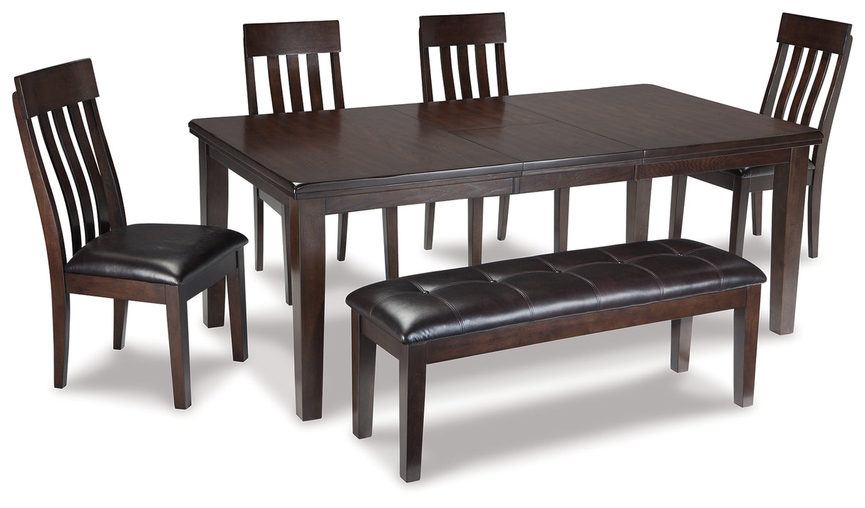 Furniture City Houma - Ashley Furniture - Haddigan Dining Table with 4 Chairs and Bench - Dining Table with 4 Chairs and Bench - D596D2