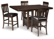 Furniture City Houma - Ashley Furniture - Haddigan Counter Height Dining Table with 4 Barstools - Counter Height Dining Table with 4 Barstools - D596D5