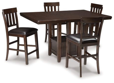 Furniture City Houma - Ashley Furniture - Haddigan Counter Height Dining Table with 4 Barstools - Counter Height Dining Table with 4 Barstools - D596D5