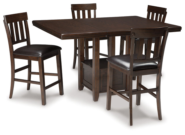 Furniture City Houma - Ashley Furniture - Haddigan Counter Height Dining Table with 4 Barstools - Counter Height Dining Table with 4 Barstools - D596D5