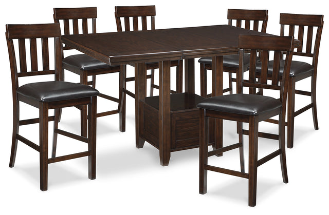 Furniture City Houma - Ashley Furniture - Haddigan Counter Height Dining Table and 6 Barstools - Counter Height Dining Table and 6 Barstools - D596D7