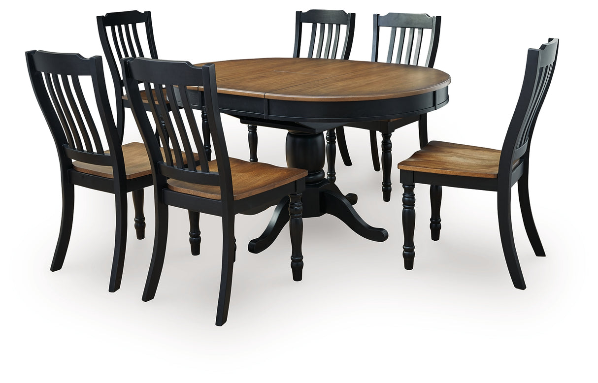 Clorazi Extension Dining Table and 6 Chairs