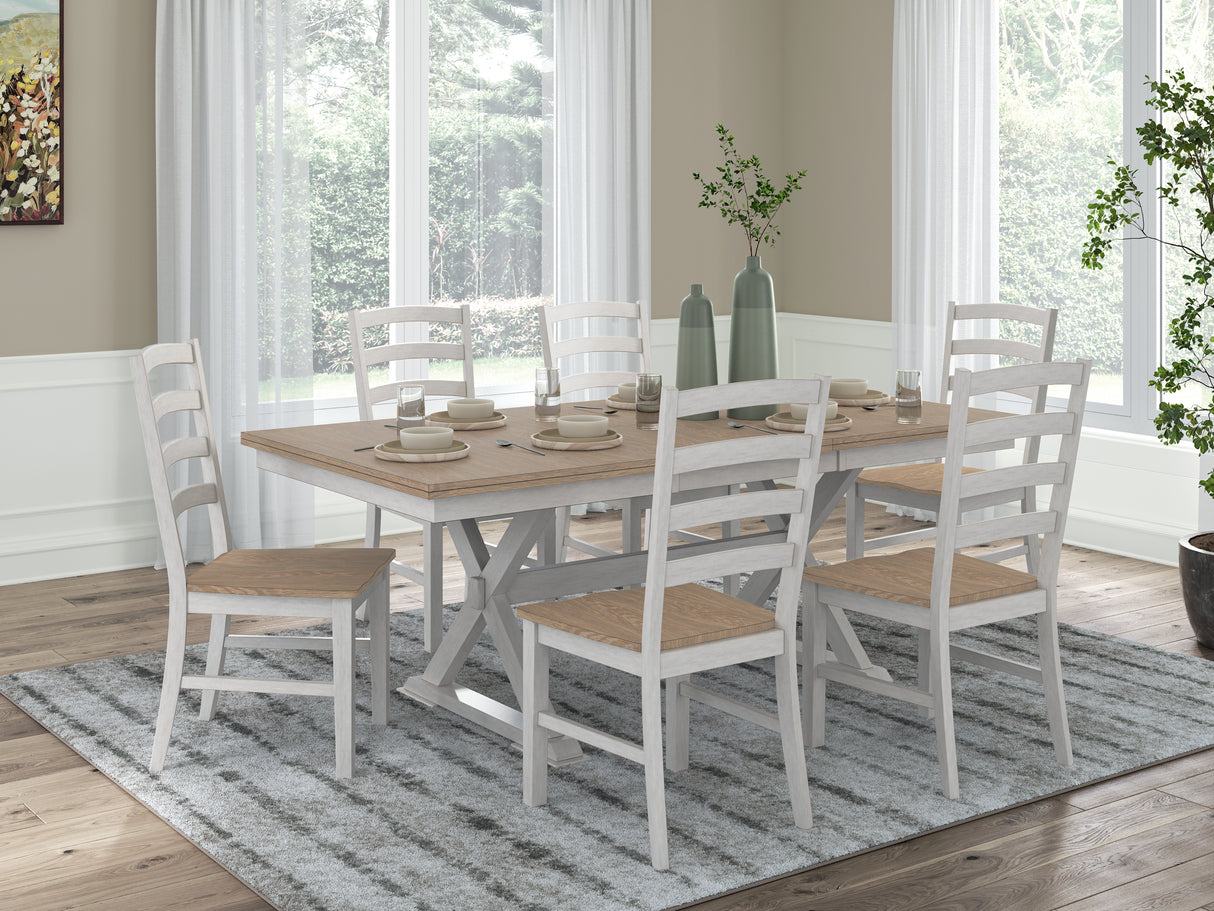 Purlaney Extension Dining Table and 6 Chairs