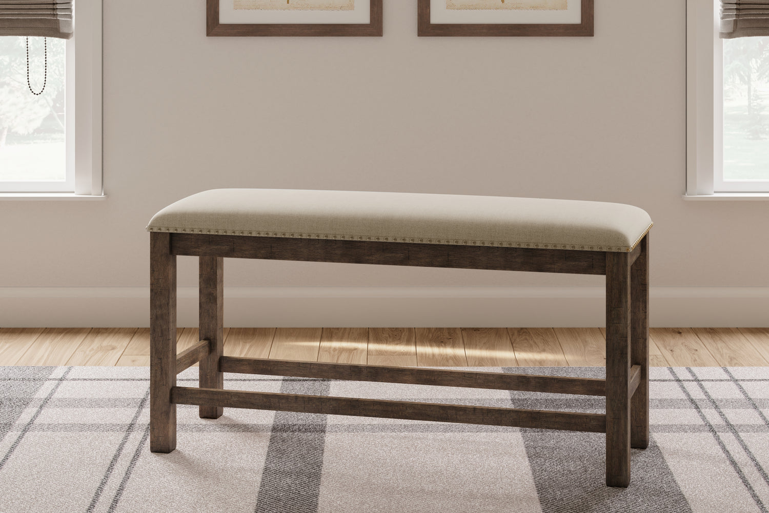 Furniture City Houma - Ashley Furniture - Moriville Counter Height Dining Bench - Double UPH Bench (1/CN) - D631-09