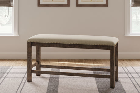 Furniture City Houma - Ashley Furniture - Moriville Counter Height Dining Bench - Double UPH Bench (1/CN) - D631-09