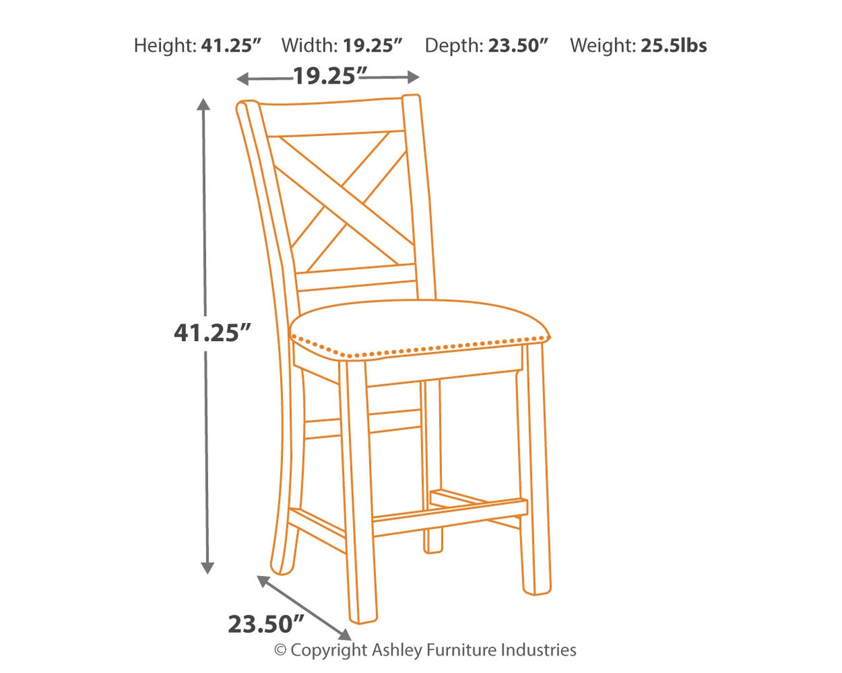 Moriville Counter Height Dining Table and 6 Barstools