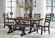 Furniture City Houma - Ashley Furniture - Wildenauer Dining Table, 4 Chairs and Bench - Dining Table, 4 Chairs and Bench - D634D2