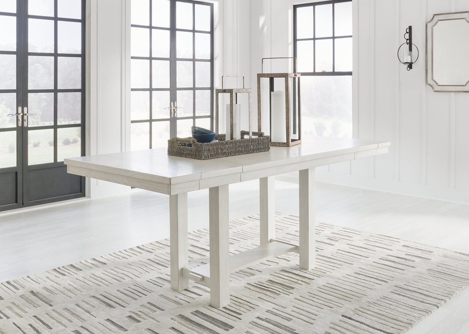 Robbinsdale Counter Height Dining Table, 2 Barstools, Bench and Server