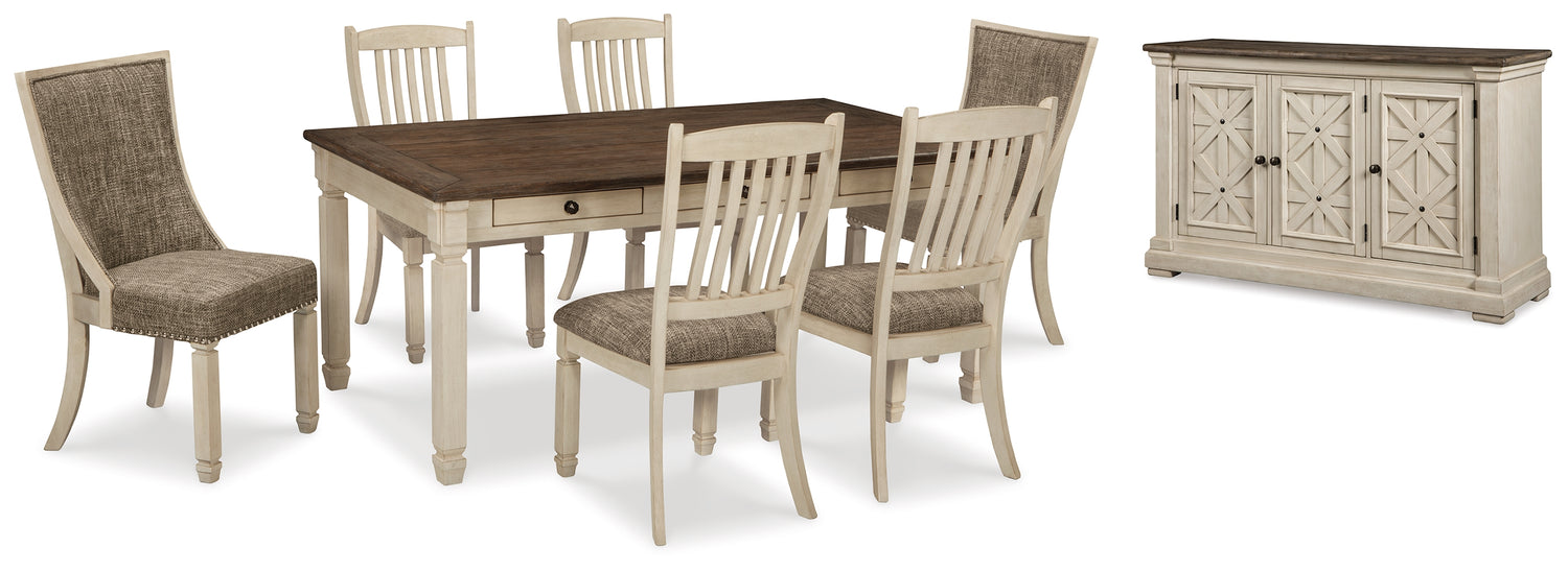 Furniture City Houma - Ashley Furniture - Bolanburg Dining Table and 6 Chairs with Server - Dining Table and 6 Chairs with Server - D647D22