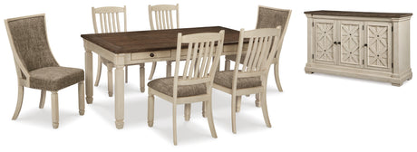 Furniture City Houma - Ashley Furniture - Bolanburg Dining Table and 6 Chairs with Server - Dining Table and 6 Chairs with Server - D647D22