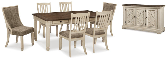 Furniture City Houma - Ashley Furniture - Bolanburg Dining Table and 6 Chairs with Server - Dining Table and 6 Chairs with Server - D647D22