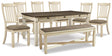 Furniture City Houma - Ashley Furniture - Bolanburg Dining Table, 6 Chairs, and Bench - Dining Table, 6 Chairs, and Bench - D647D26
