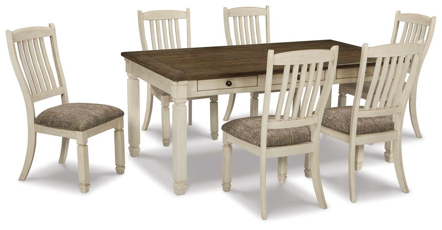 Furniture City Houma - Ashley Furniture - Bolanburg Dining Table with 6 Chairs - Dining Table with 6 Chairs / Two-tone - D647D8