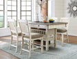 Furniture City Houma - Ashley Furniture - Bolanburg Counter Height Dining Table with 4 Barstools - Counter Height Dining Table with 4 Barstools / Two-tone - D647D4