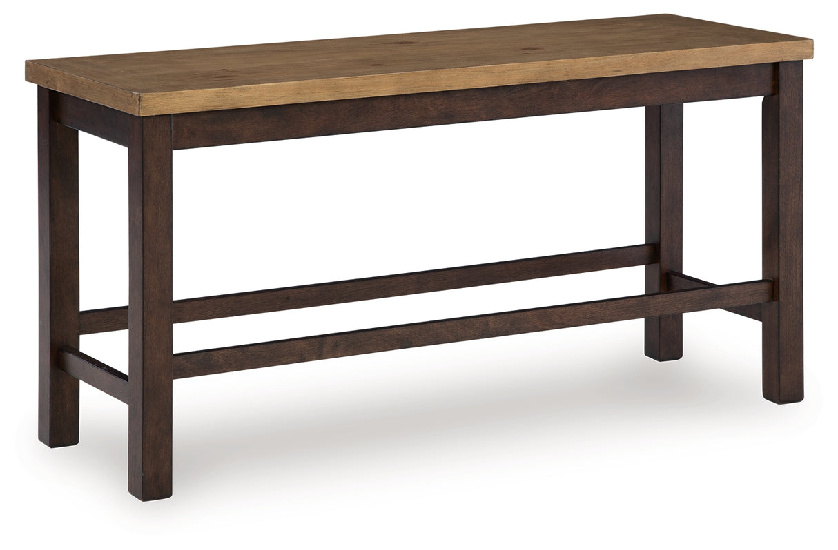 Rylandeen Counter Height Extension Dining Table 4 Barstools and Bench