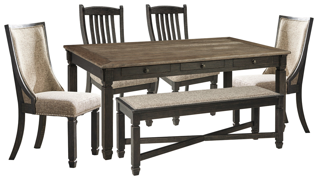 Furniture City Houma - Ashley Furniture - Tyler Creek Dining Table with 4 Chairs and Bench - Dining Table with 4 Chairs and Bench - D736D6