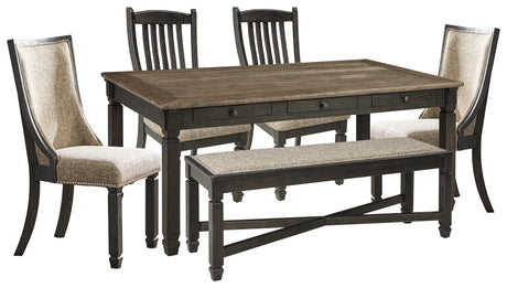 Furniture City Houma - Ashley Furniture - Tyler Creek Dining Table with 4 Chairs and Bench - Dining Table with 4 Chairs and Bench - D736D6