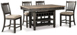 Furniture City Houma - Ashley Furniture - Tyler Creek Counter Height Dining Table with 4 Barstools - Counter Height Dining Table with 4 Barstools - D736D3