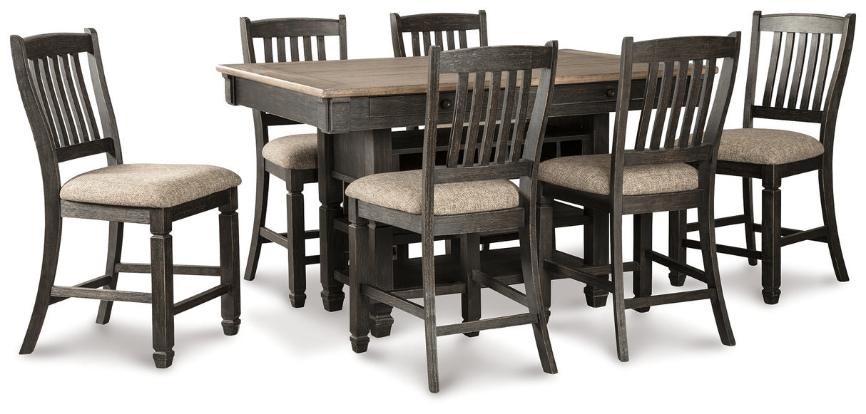Furniture City Houma - Ashley Furniture - Tyler Creek Counter Height Dining Table and 6 Barstools - Counter Height Dining Table and 6 Barstools - D736D5