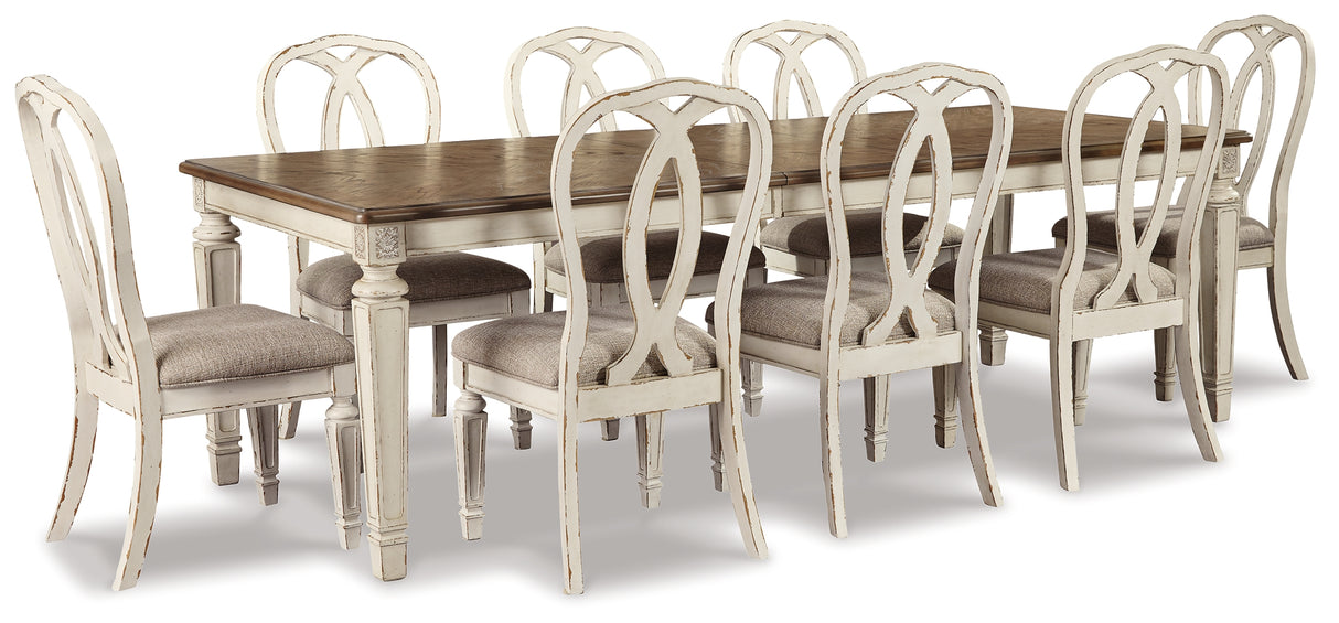 Furniture City Houma - Ashley Furniture - Realyn Dining Extension Table and 8 Chairs - Dining Extension Table and 8 Chairs - D743D19
