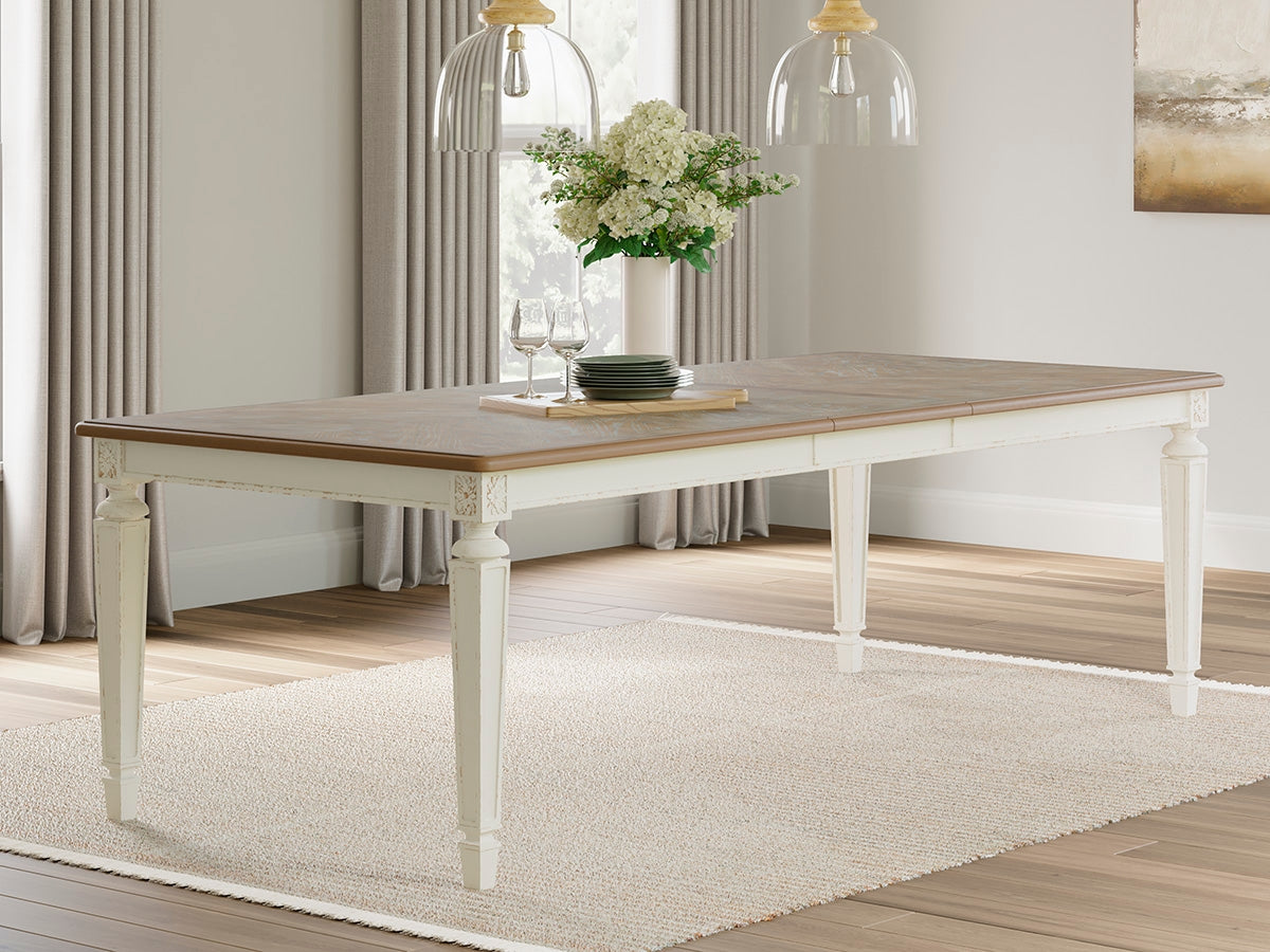 Furniture City Houma - Ashley Furniture - Realyn Dining Extension Table - RECT Dining Room EXT Table / Chipped White - D743-45