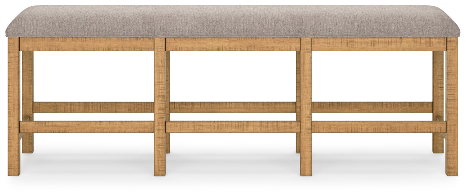 Havonplane Counter Height Dining Table, 6 Barstools and Bench