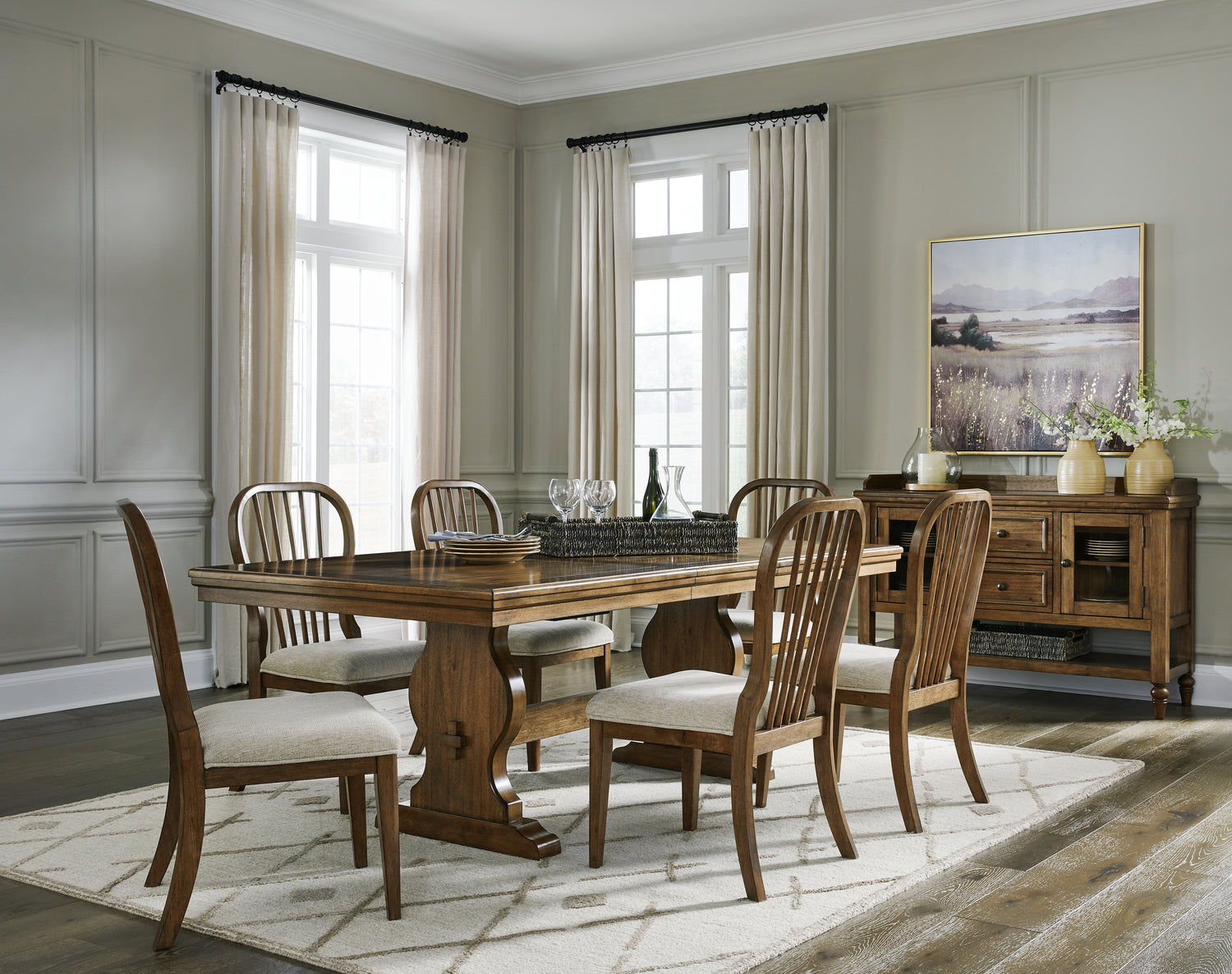 Furniture City Houma - Ashley Furniture - Sturlayne Dining Table and 6 Chairs - Dining Table and 6 Chairs - D787D3