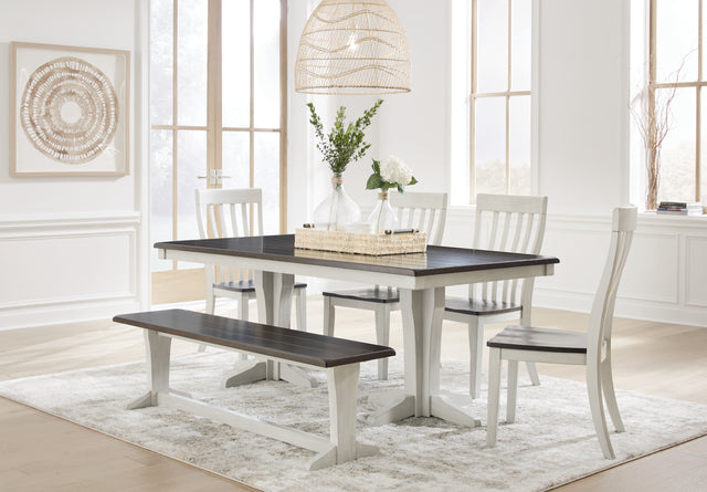 Furniture City Houma - Ashley Furniture - Darborn Dining Table, 4 Chairs and Bench - Dining Table, 4 Chairs and Bench - D796D2