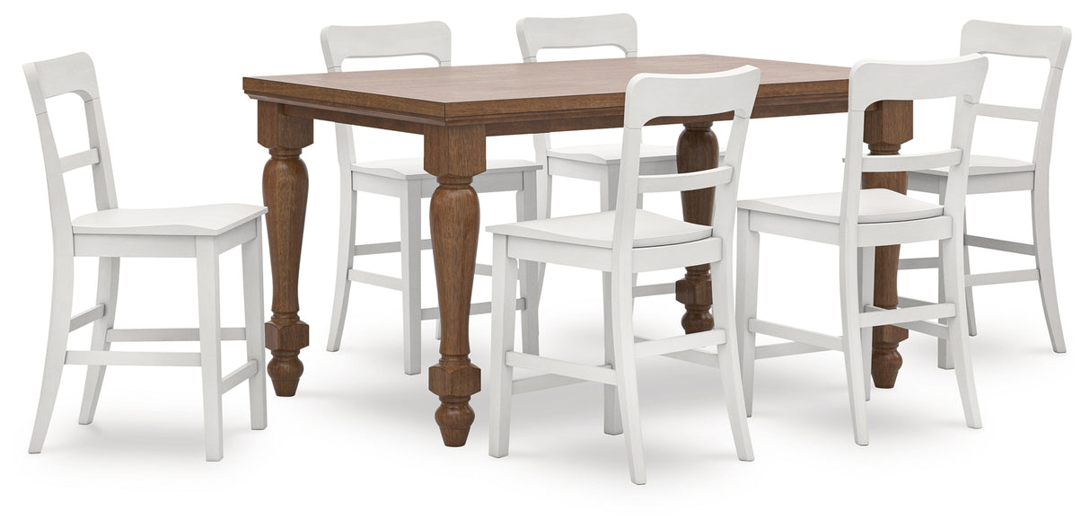 Furniture City Houma - Ashley Furniture - Greddinton Counter Height Dining Table and 6 Barstools - Counter Height Dining Table and 6 Barstools - PCD824D14