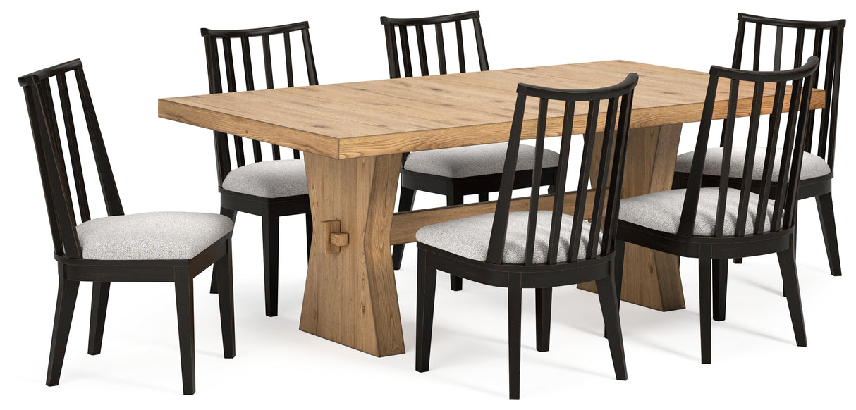 Furniture City Houma - Ashley Furniture - Galliden Dining Table and 6 Chairs - Dining Table and 6 Chairs - D841D8