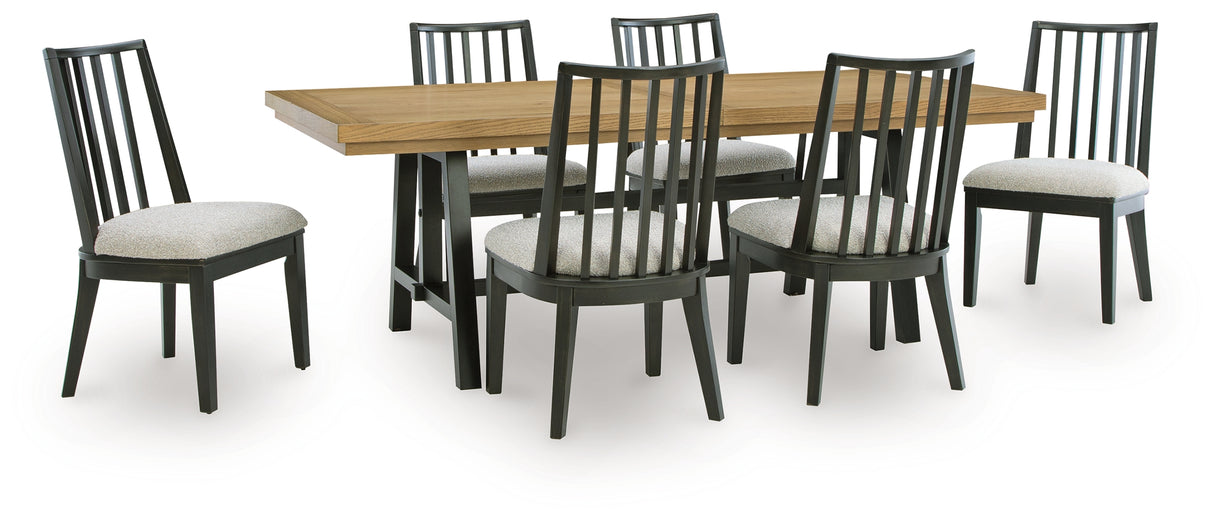 Furniture City Houma - Ashley Furniture - Galliden Extension Dining Table and 6 Chairs - Extension Dining Table and 6 Chairs - D841D11