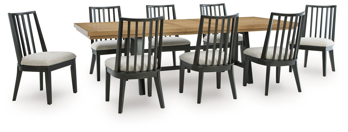 Furniture City Houma - Ashley Furniture - Galliden Extension Dining Table and 8 Chairs - Extension Dining Table and 8 Chairs - D841D12