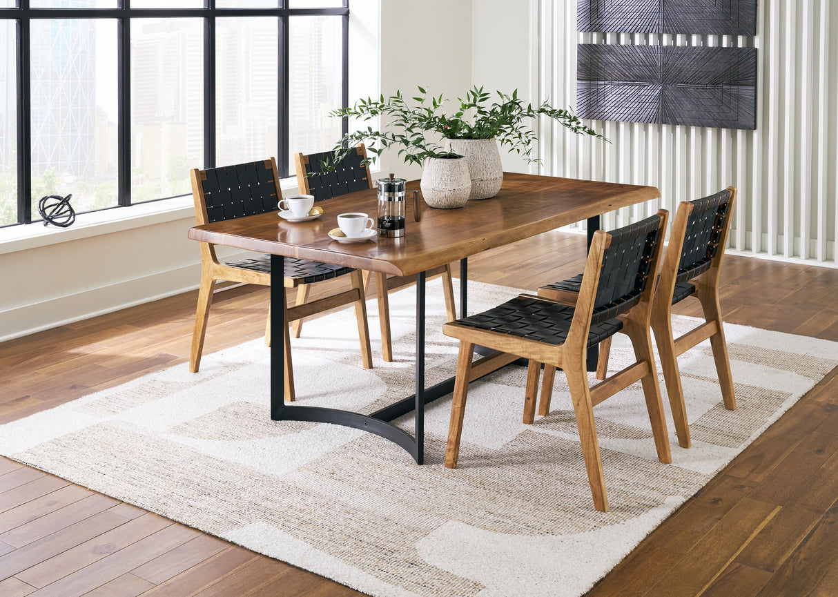 Furniture City Houma - Ashley Furniture - Fortmaine Dining Table and 4 Chairs - Dining Table and 4 Chairs - D872D1