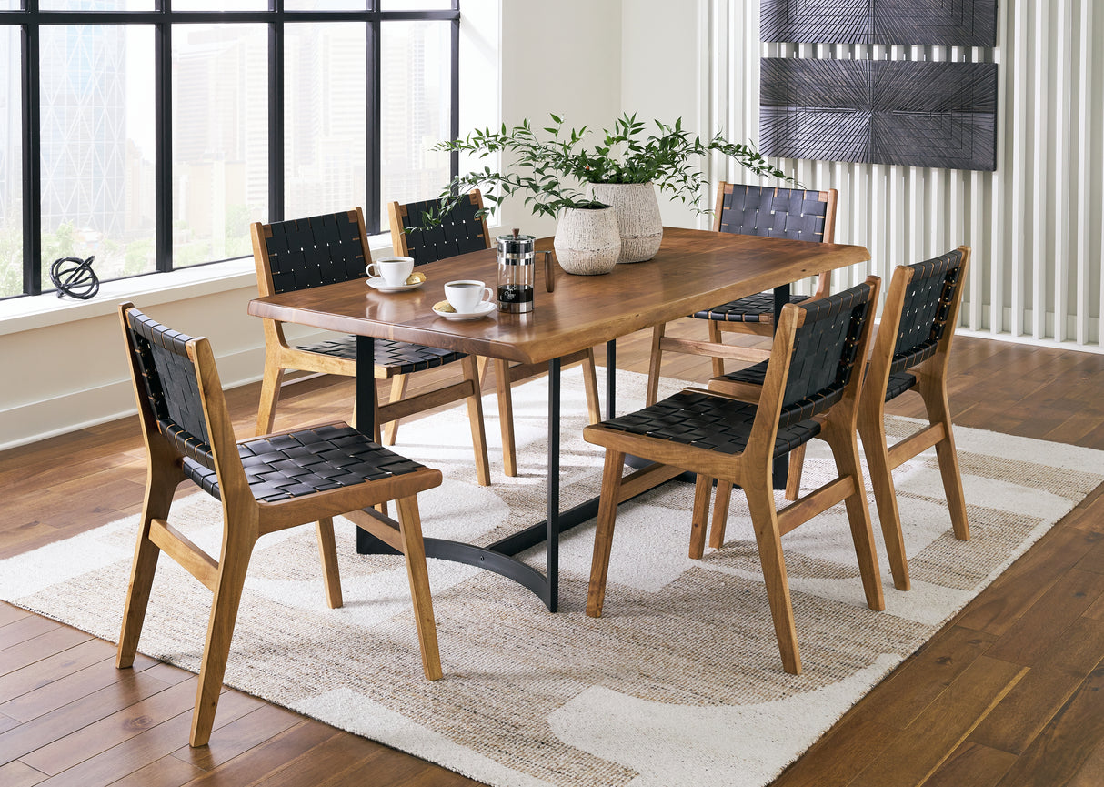 Furniture City Houma - Ashley Furniture - Fortmaine Dining Table and 6 Chairs - Dining Table and 6 Chairs - D872D2