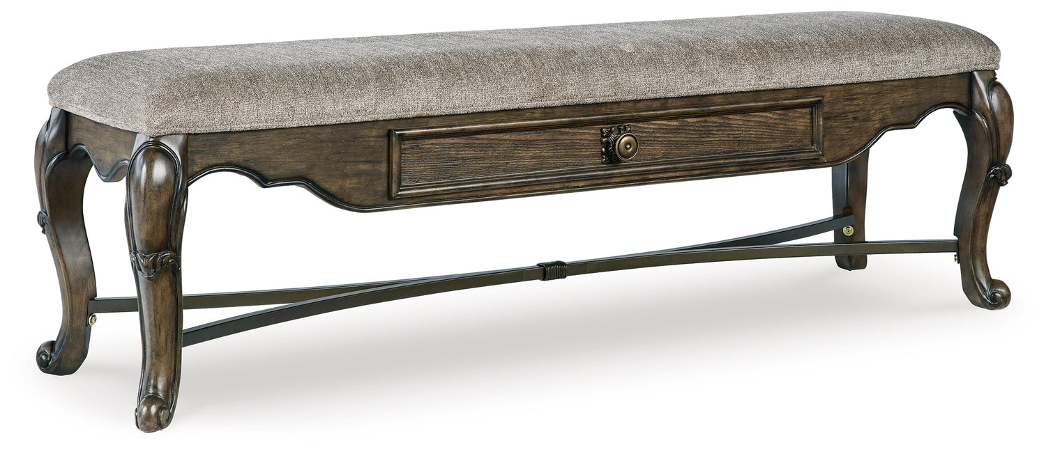 Maylee Dining Table, 6 Chairs and Bench