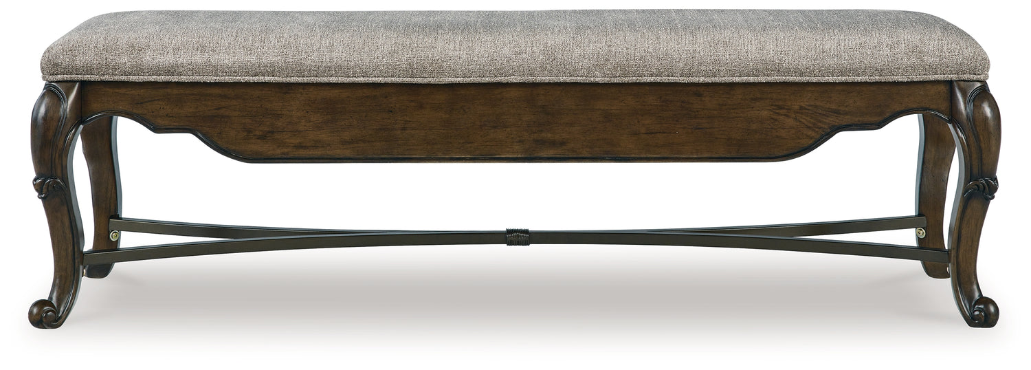 Maylee Dining Table, 6 Chairs and Bench