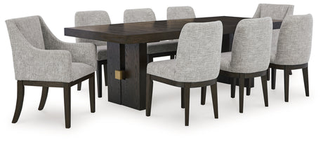 Furniture City Houma - Ashley Furniture - Burkhaus Dining Table and 8 Chairs - Dining Table and 8 Chairs - D984D7