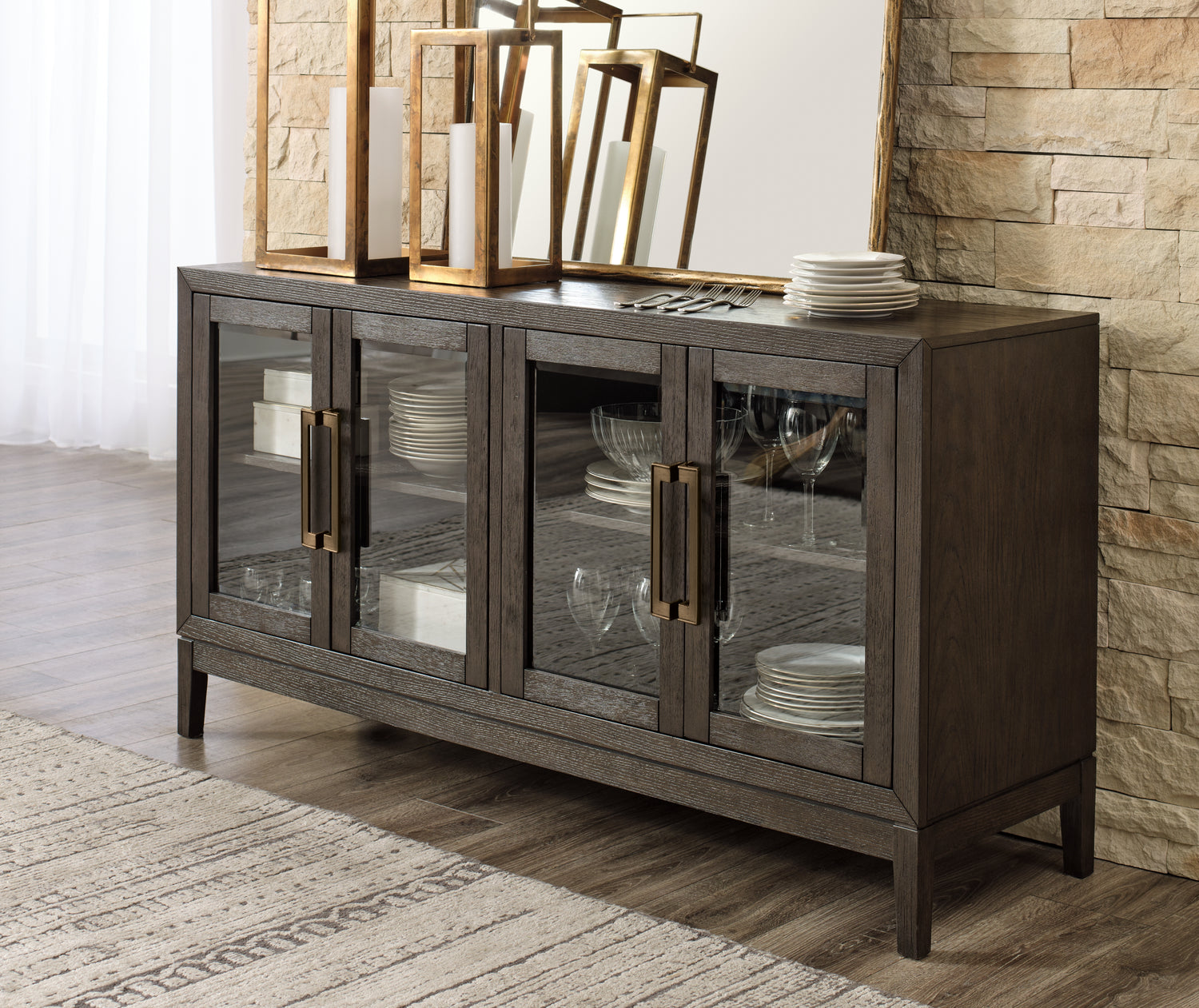 Furniture City Houma - Ashley Furniture - Burkhaus Dining Server - Dining Room Server - D984-60