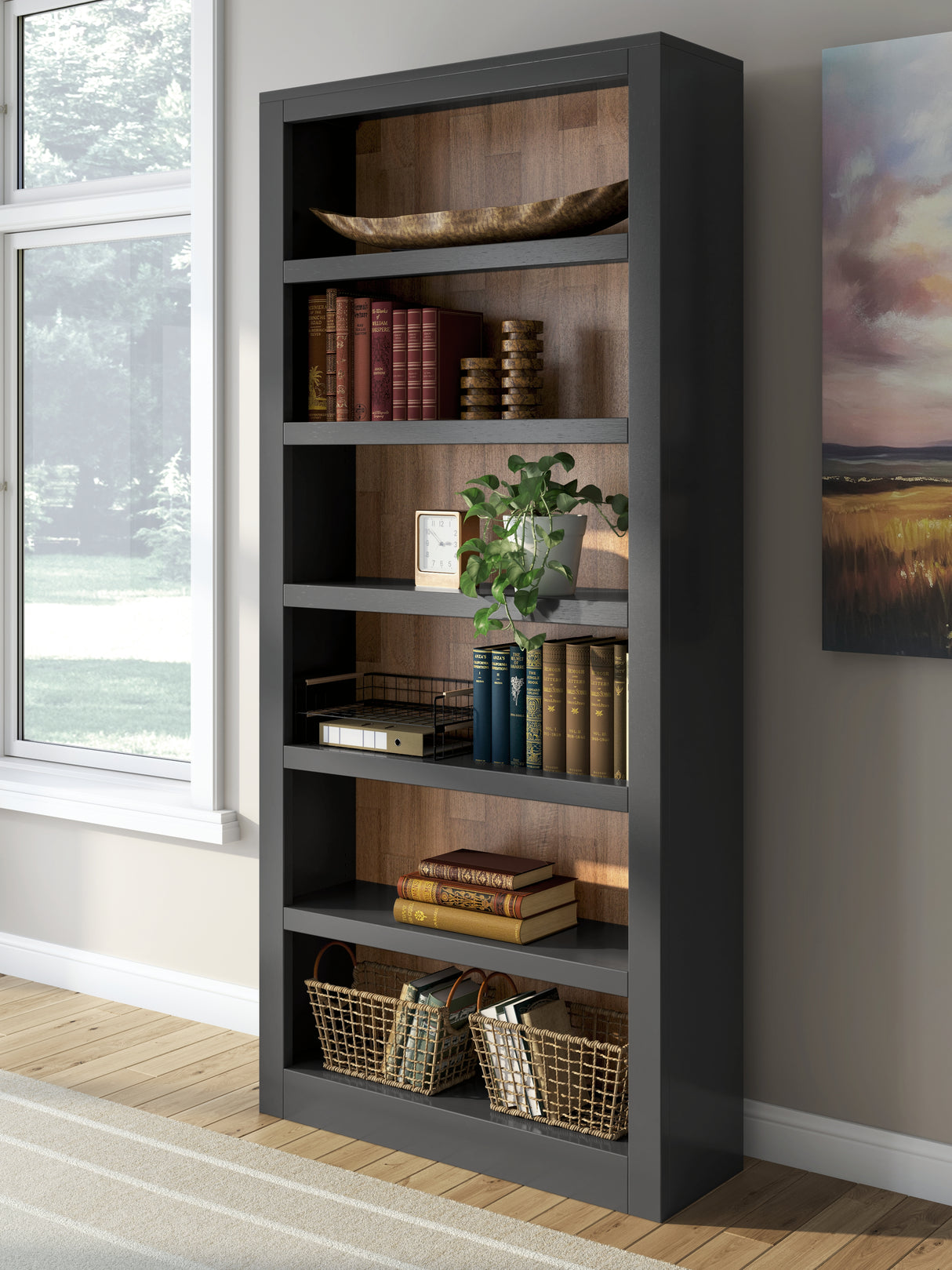 Furniture City Houma - Ashley Furniture - Wildenauer 75" Bookcase - Bookcase - H664-70