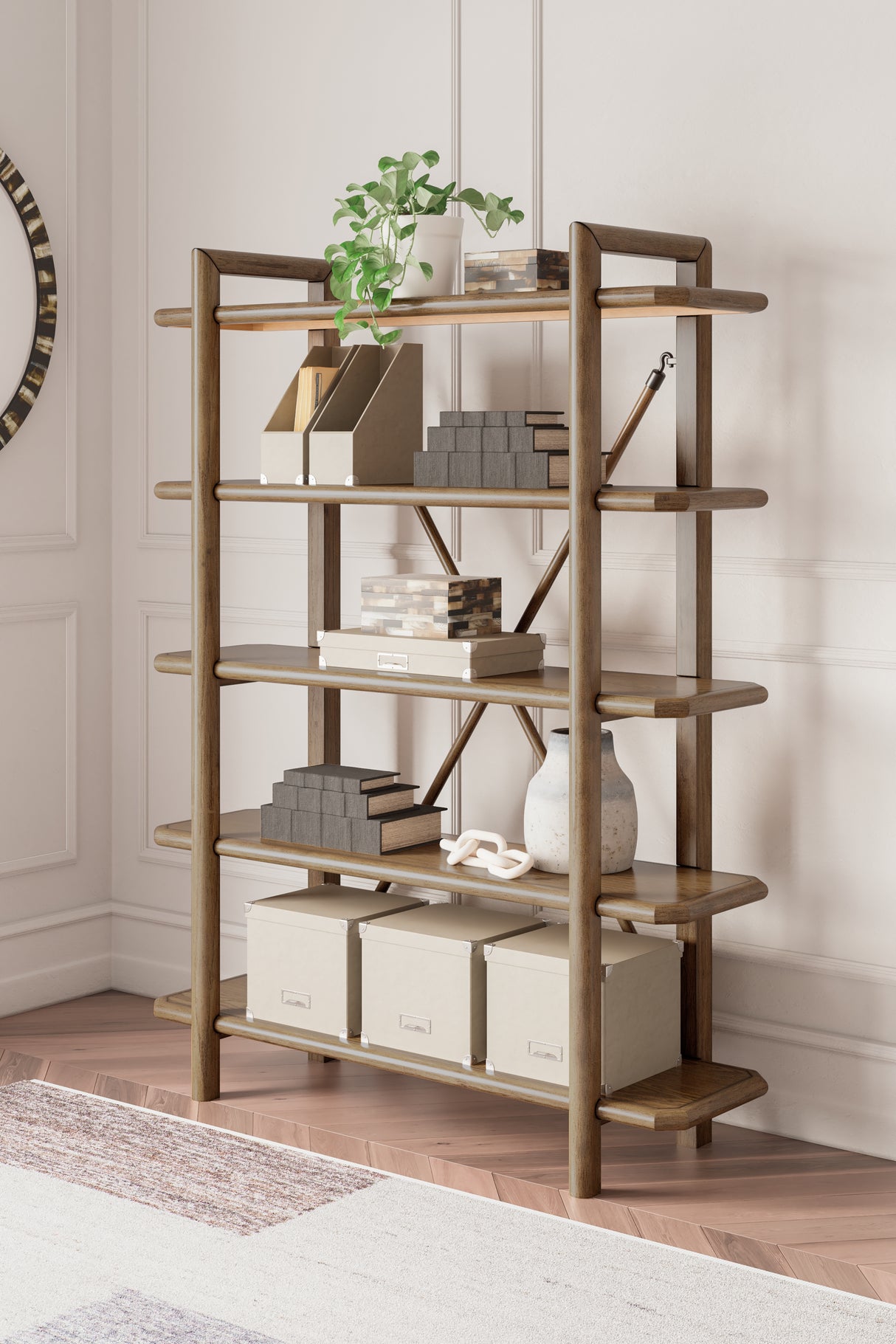 Furniture City Houma - Ashley Furniture - Roanhowe 71" Bookcase - Bookcase - H769-70